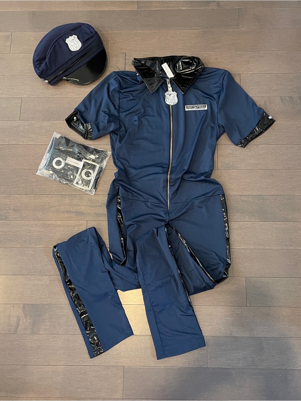 Traffic Navy Police Jumpsuit Costume Halloween